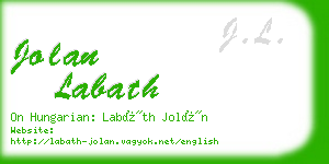 jolan labath business card